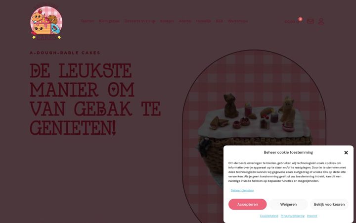 Screenshot of adoughrablecakes.be