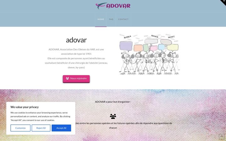 Screenshot of adovar.fr