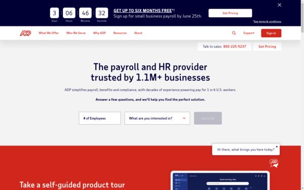 Screenshot of adp.com