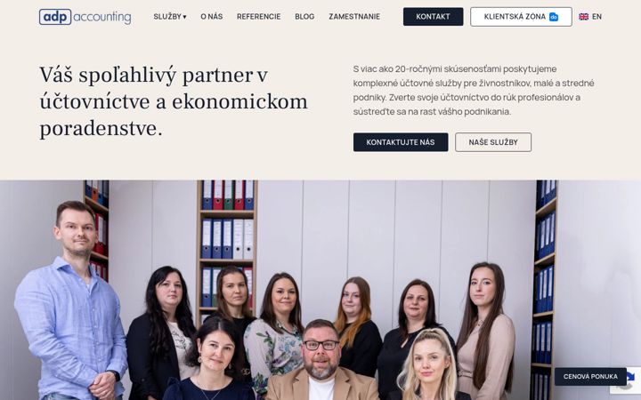 Snímek obrazovky adpacc.sk