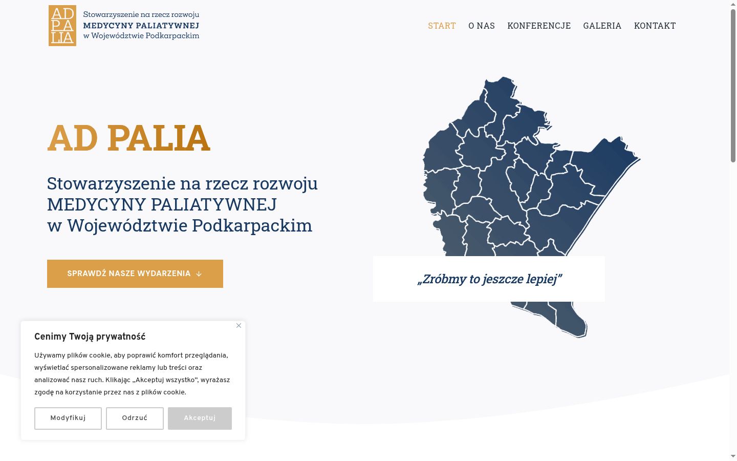 Zrzut ekranu banera zgody wyświetlanego przed jakąkolwiek interakcją