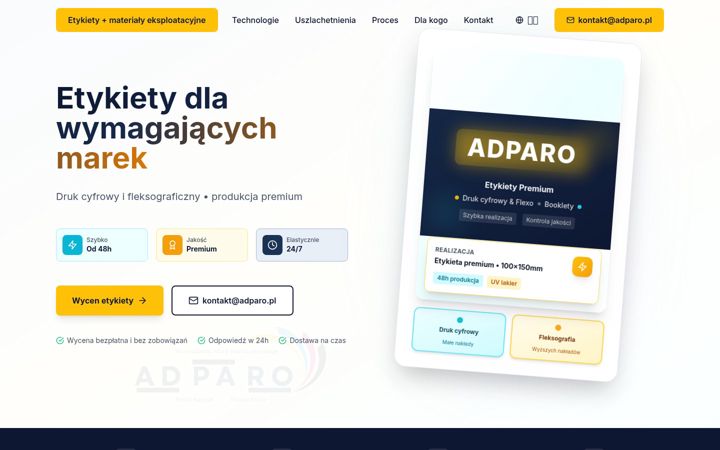 Screenshot of adparo.pl