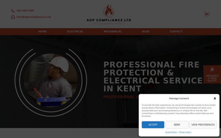 Screenshot von adpcompliance.co.uk