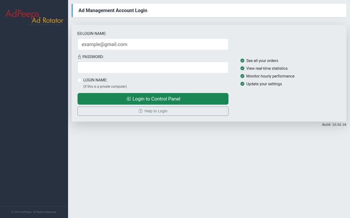 Screenshot of adpeepshosted.com