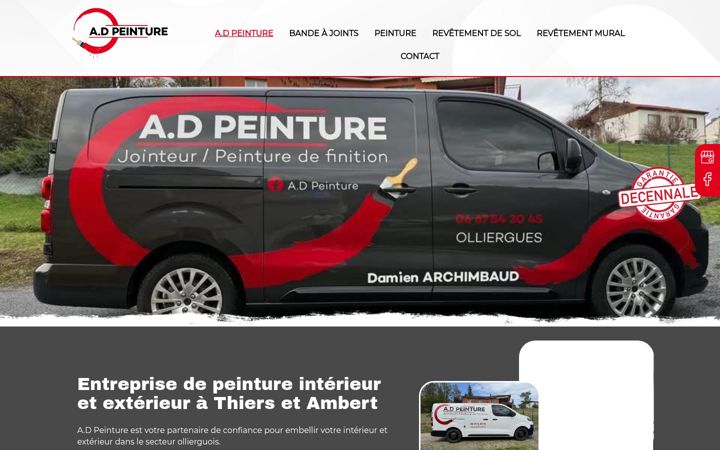 Screenshot of adpeinture-63.fr