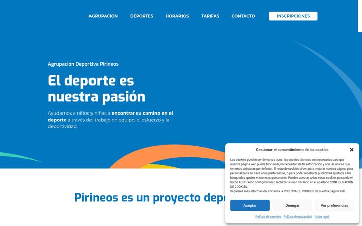 Screenshot of adpirineos.es