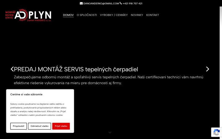 Screenshot του adplyn.sk