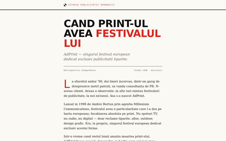 Screenshot of adprintfestival.com