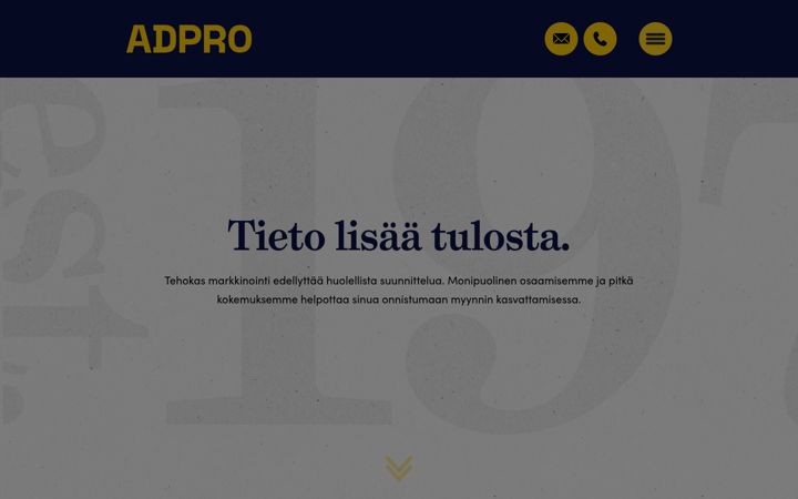 Skärmbild av adpro.fi