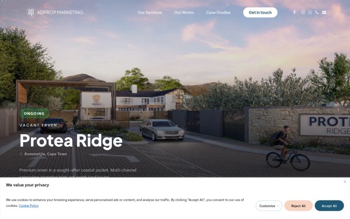 Screenshot of adpropmarketing.co.za