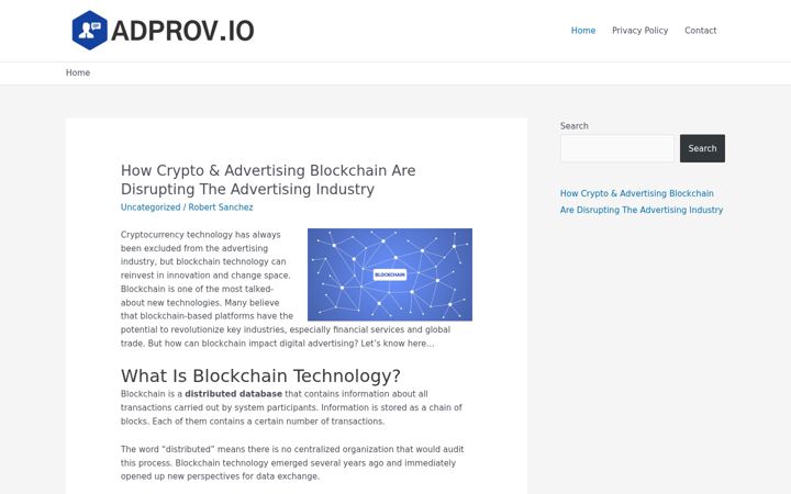 Screenshot of adprov.io