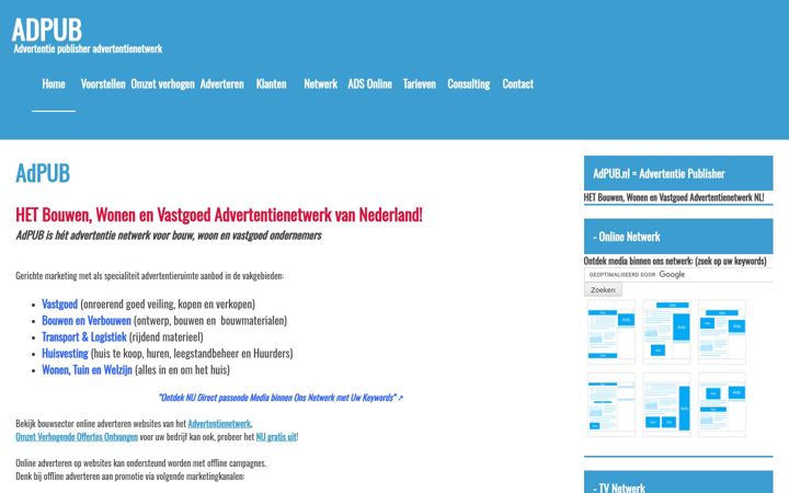 Skærmbillede af adpub.nl