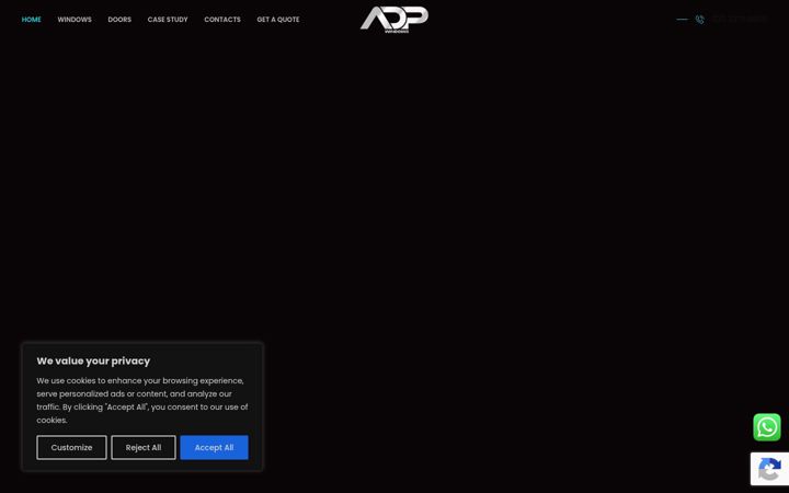 Screenshot of adpwindows.co.uk