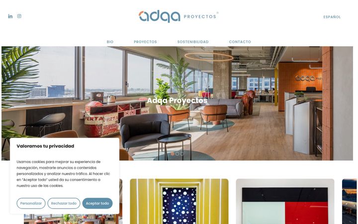 Screenshot of adqaproyectos.com