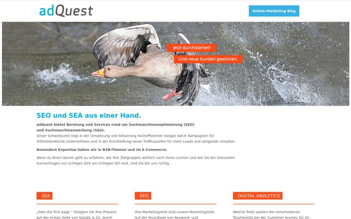 Screenshot of adquest.de