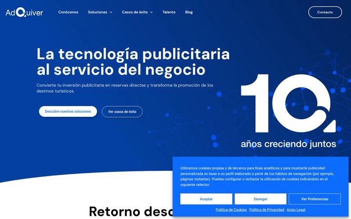 Snimka zaslona za adquiver.com