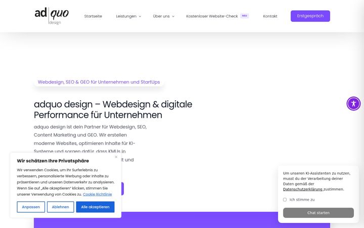 Screenshot of adquo-design.de