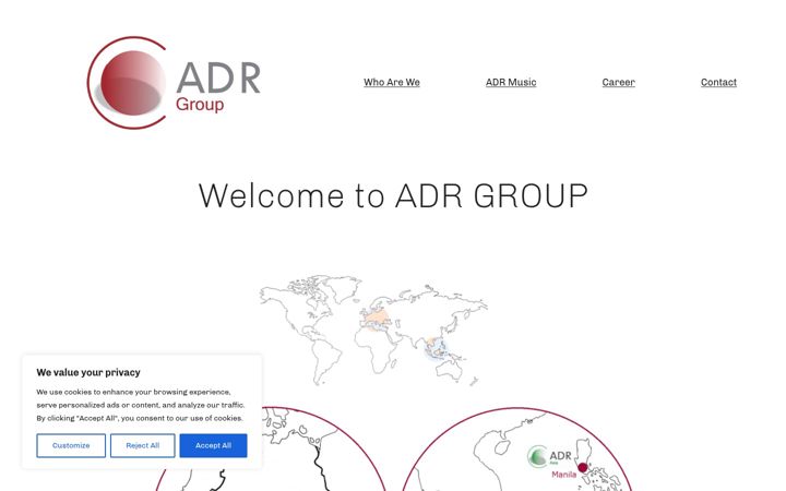 Screenshot of adr-group.net