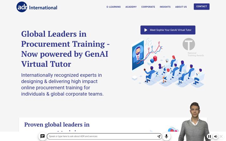 Snimka zaslona za adr-international.com