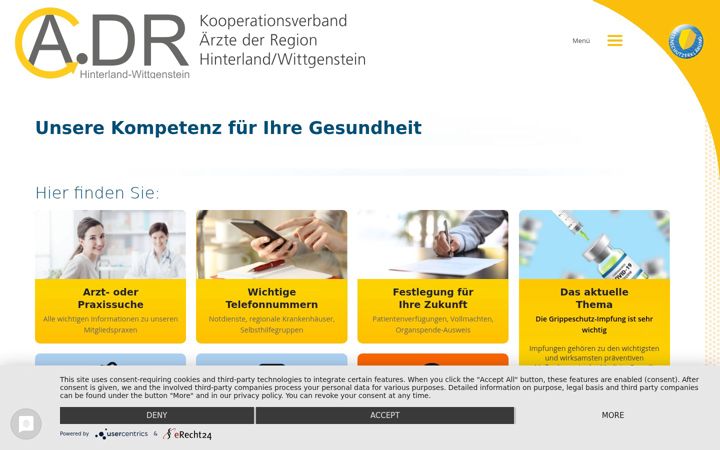 Screenshot of adr-netz.de