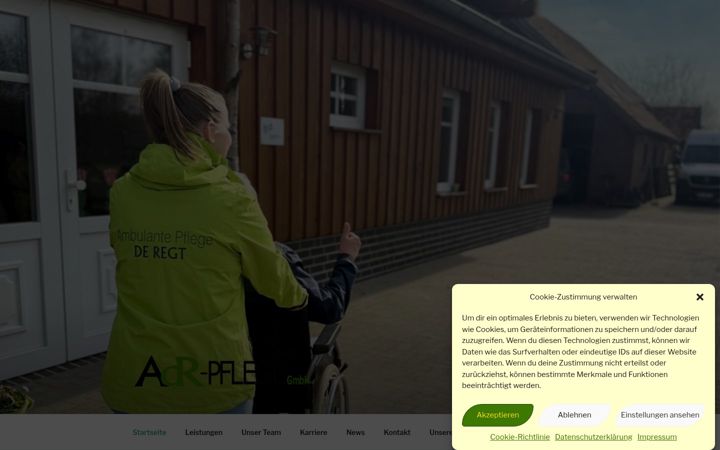Screenshot of adr-pflege.de