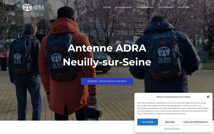 Captura de pantalla de adra-neuilly.org