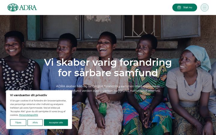 Captura de pantalla de adra.dk
