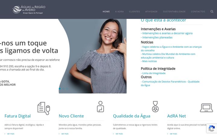 Screenshot of adra.pt