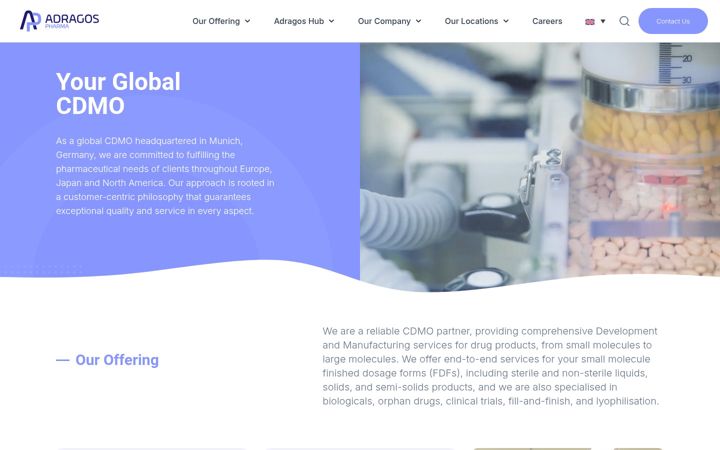 Screenshot of adragos-pharma.com