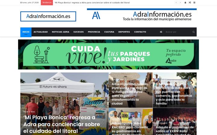 Posnetek zaslona adrainformacion.es