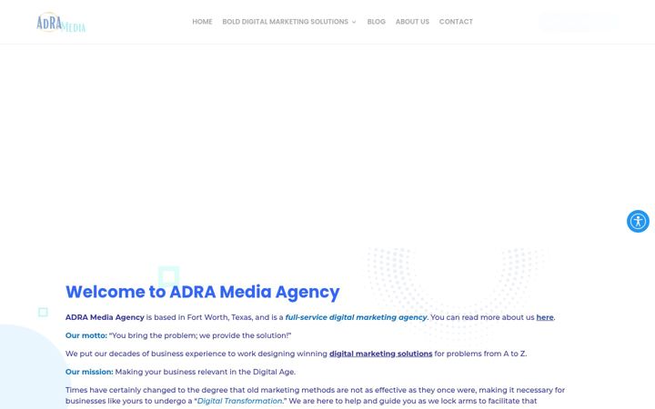 Screenshot van adramedia.agency