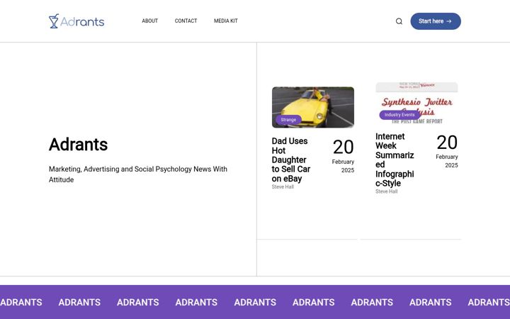 Screenshot of adrants.com