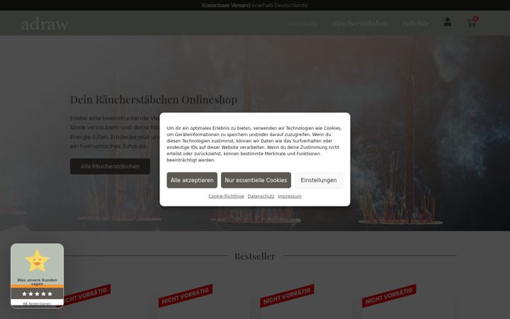 Screenshot von adraw.de