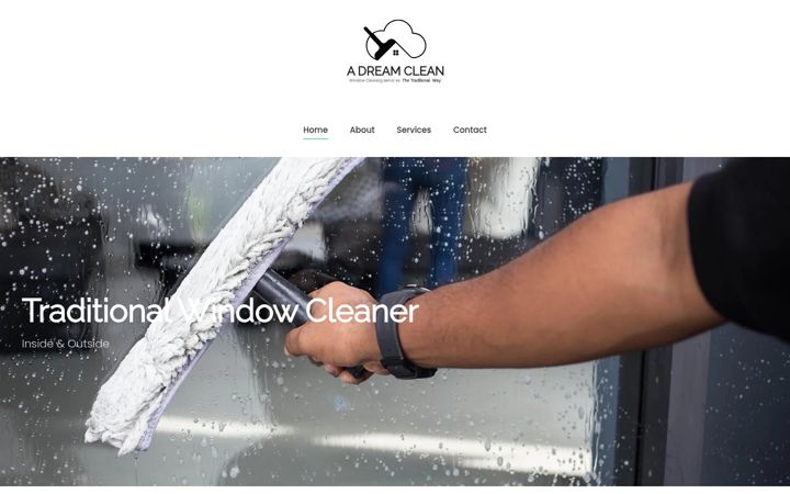 Snímek obrazovky adreamclean.co.uk