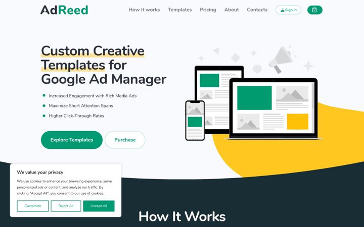 Screenshot of adreed.com