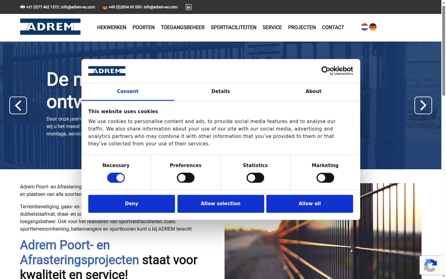 Screenshot tal-banner tal-kunsens muri qabel kwalunkwe interazzjoni
