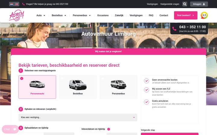 Skærmbillede af adremlimburg.nl