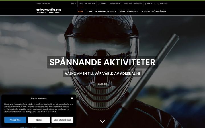 Screenshot of adrenalin.nu