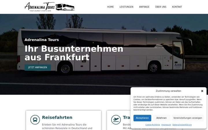Screenshot of adrenalina-tours.de
