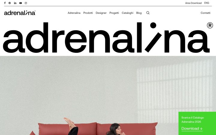 Snímek obrazovky adrenalina.it