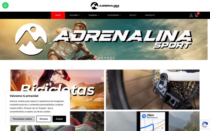 Skærmbillede af adrenalinasport.es