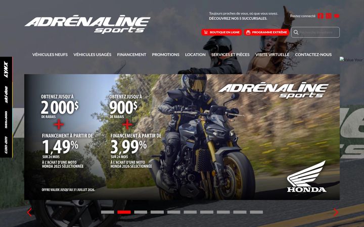 Screenshot of adrenalinestgeorges.ca