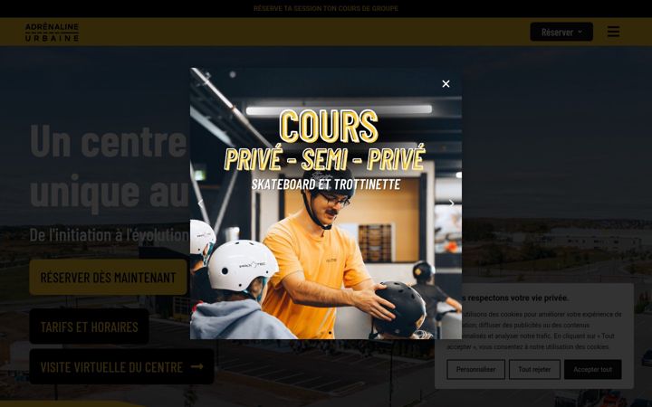 Screenshot of adrenalineurbaine.ca