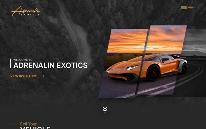 Screenshot of adrenalinexotics.com