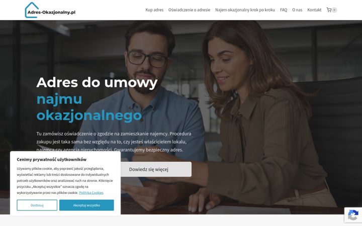 Screenshot of adres-okazjonalny.pl