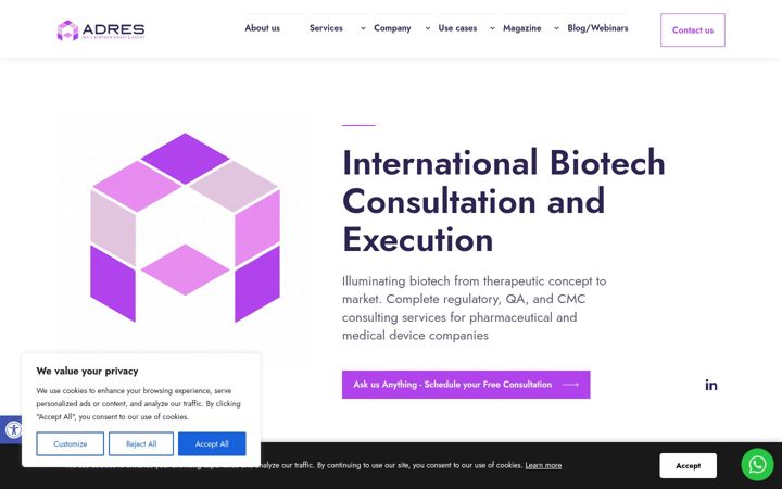 Screenshot of adres.bio