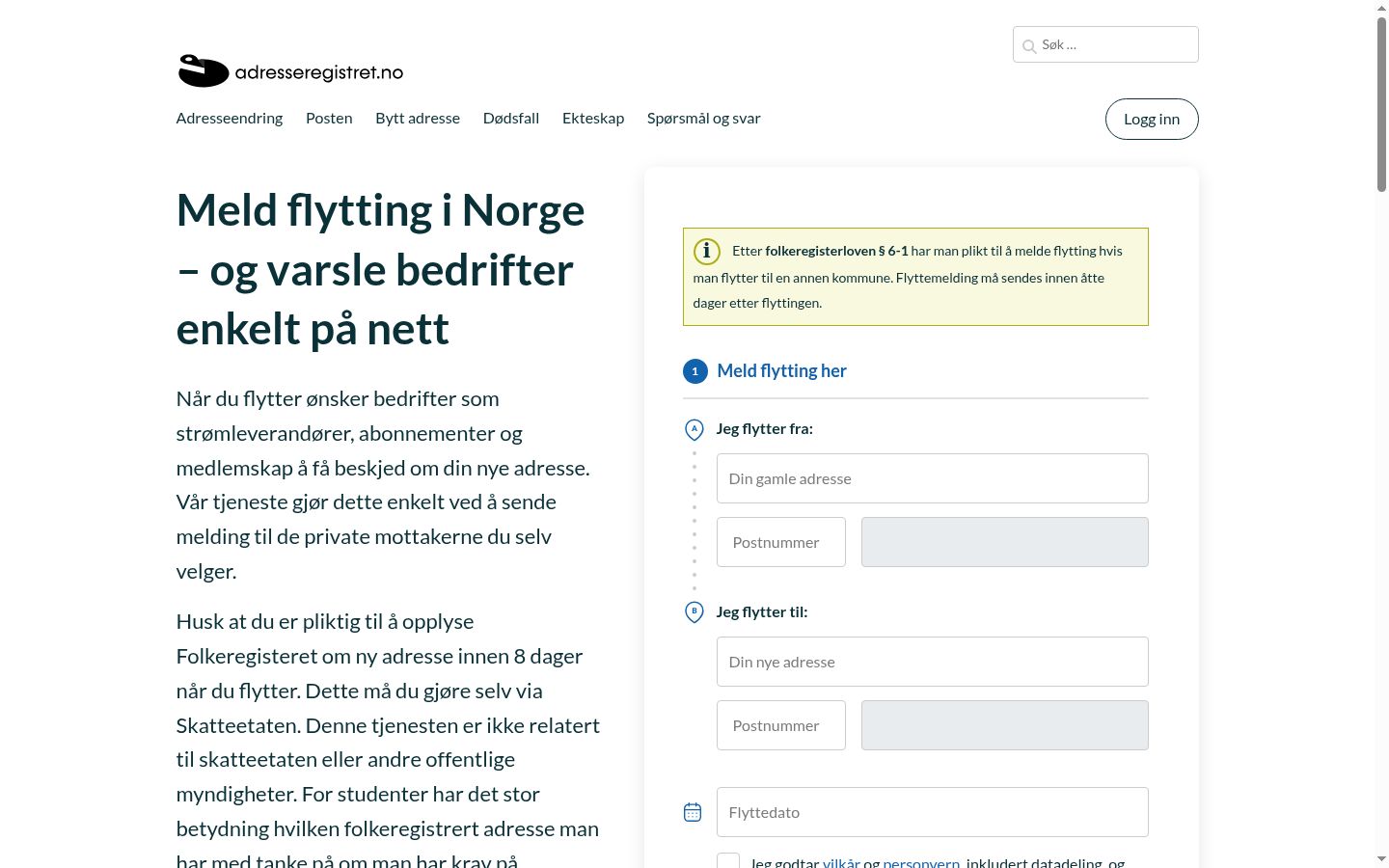 Skærmbillede af samtykkebanneret, som det blev vist før nogen interaktion