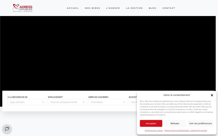 Posnetek zaslona adressimmobilier.com