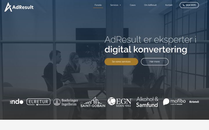 Screenshot of adresults.dk