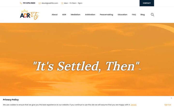 Screenshot of adrfitz.com